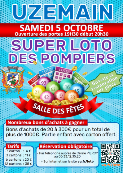 Loto de l’amicale des pompiers